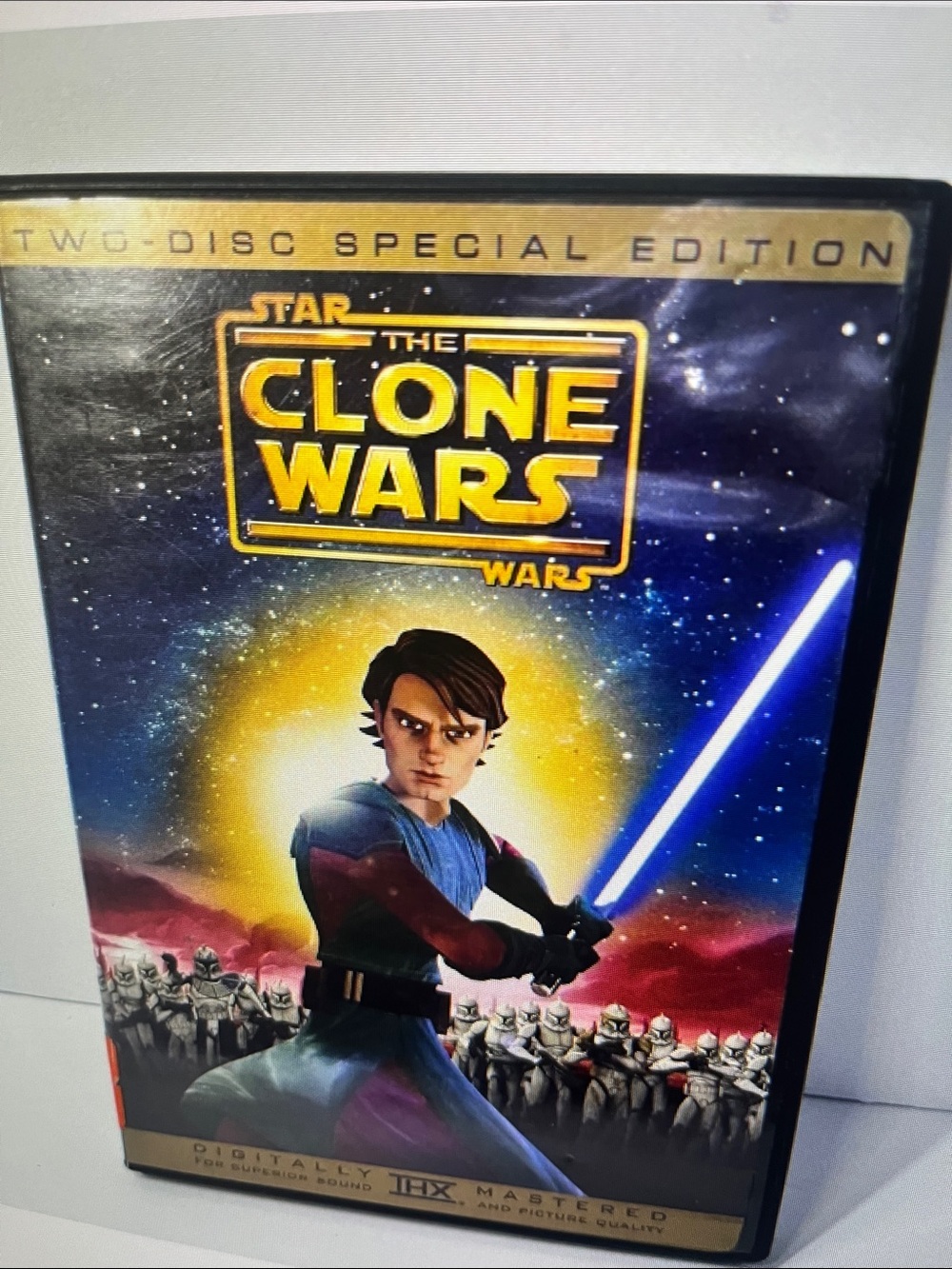 The Clone Wars DVD - Yellow, Blue & Black Cover Art